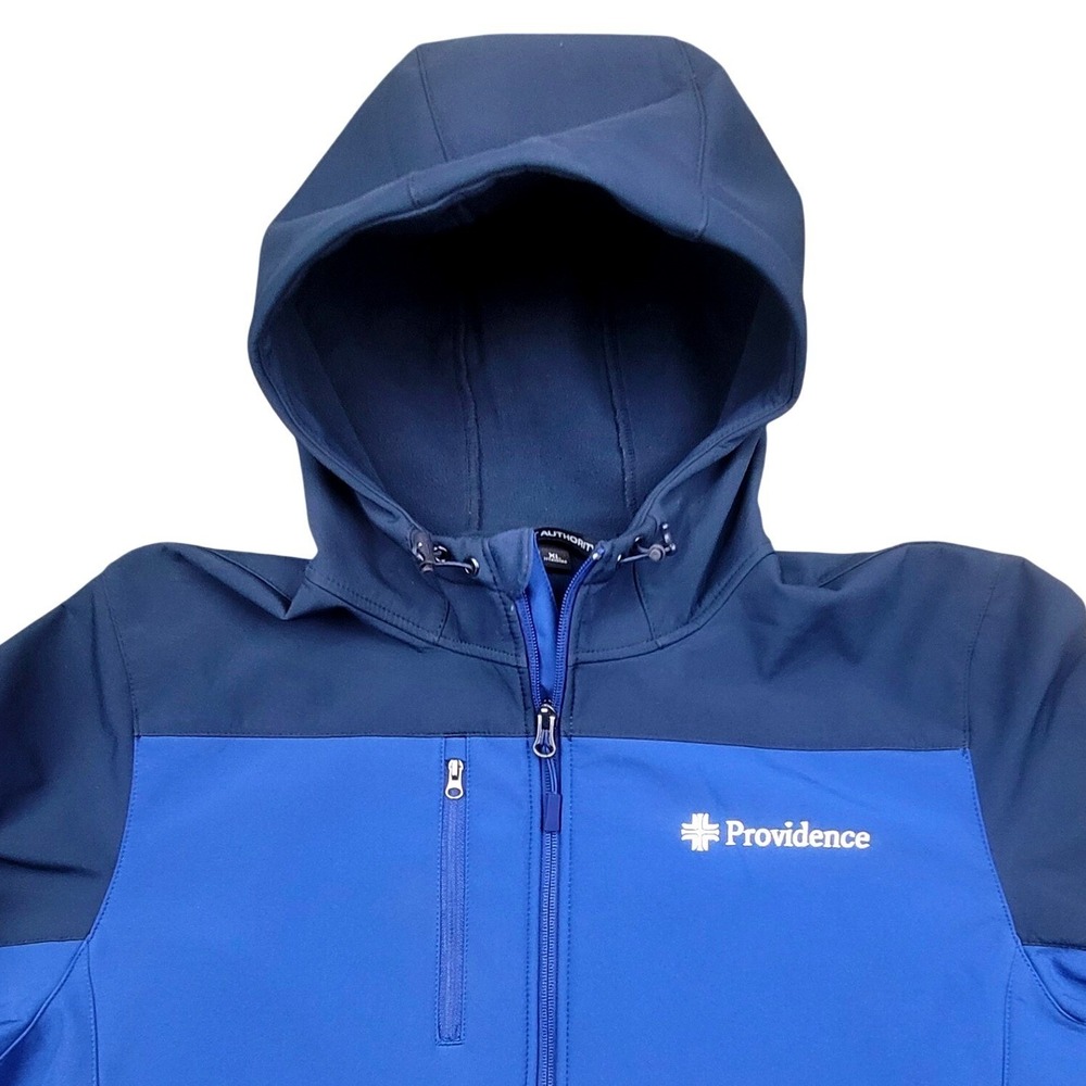 Providence Healthcare Hooded Blue Jacket Mens XL Full Zip Fleece Port Authority